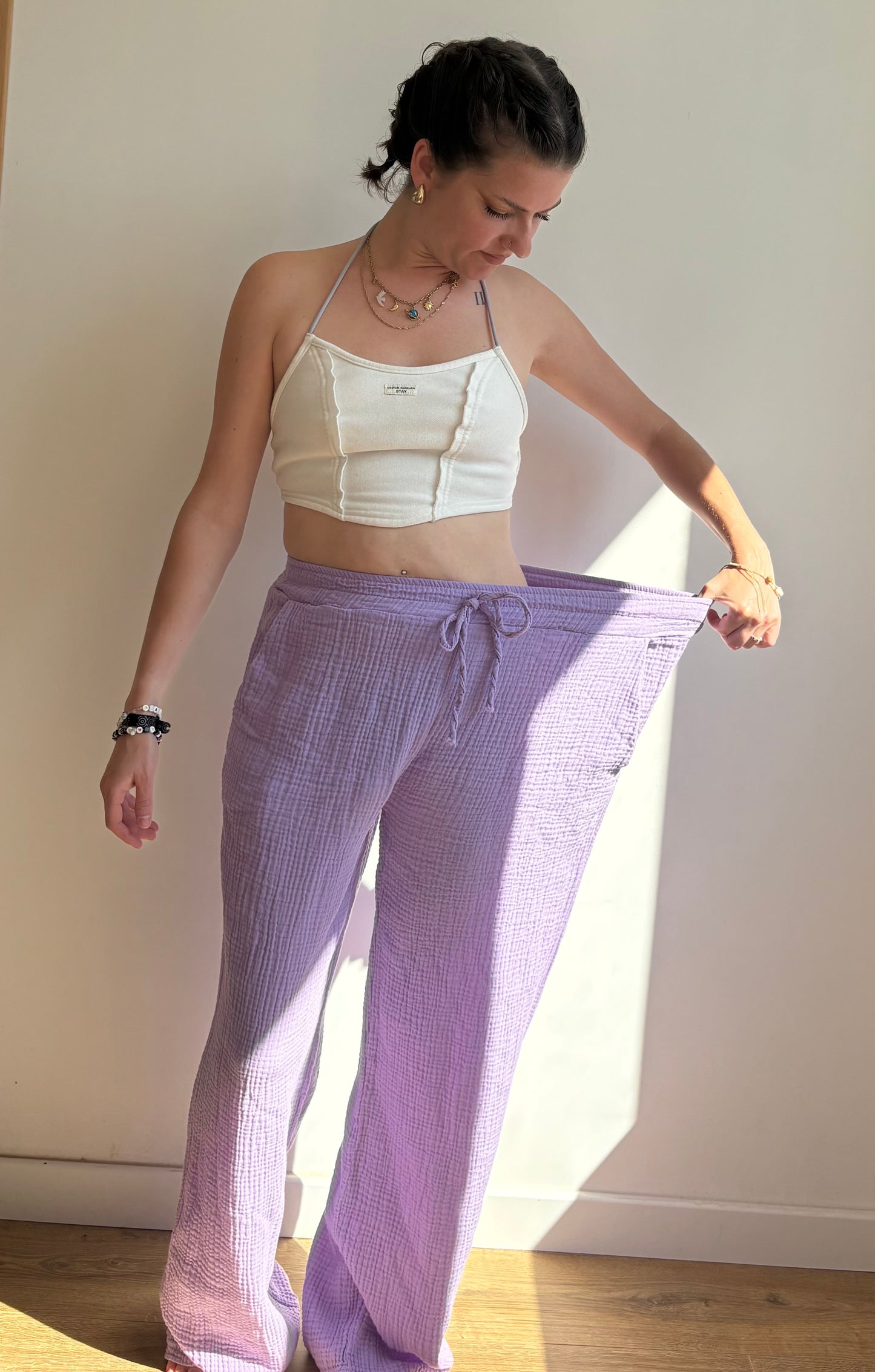 Pantalon gaz de coton - (5 coloris) 🌈