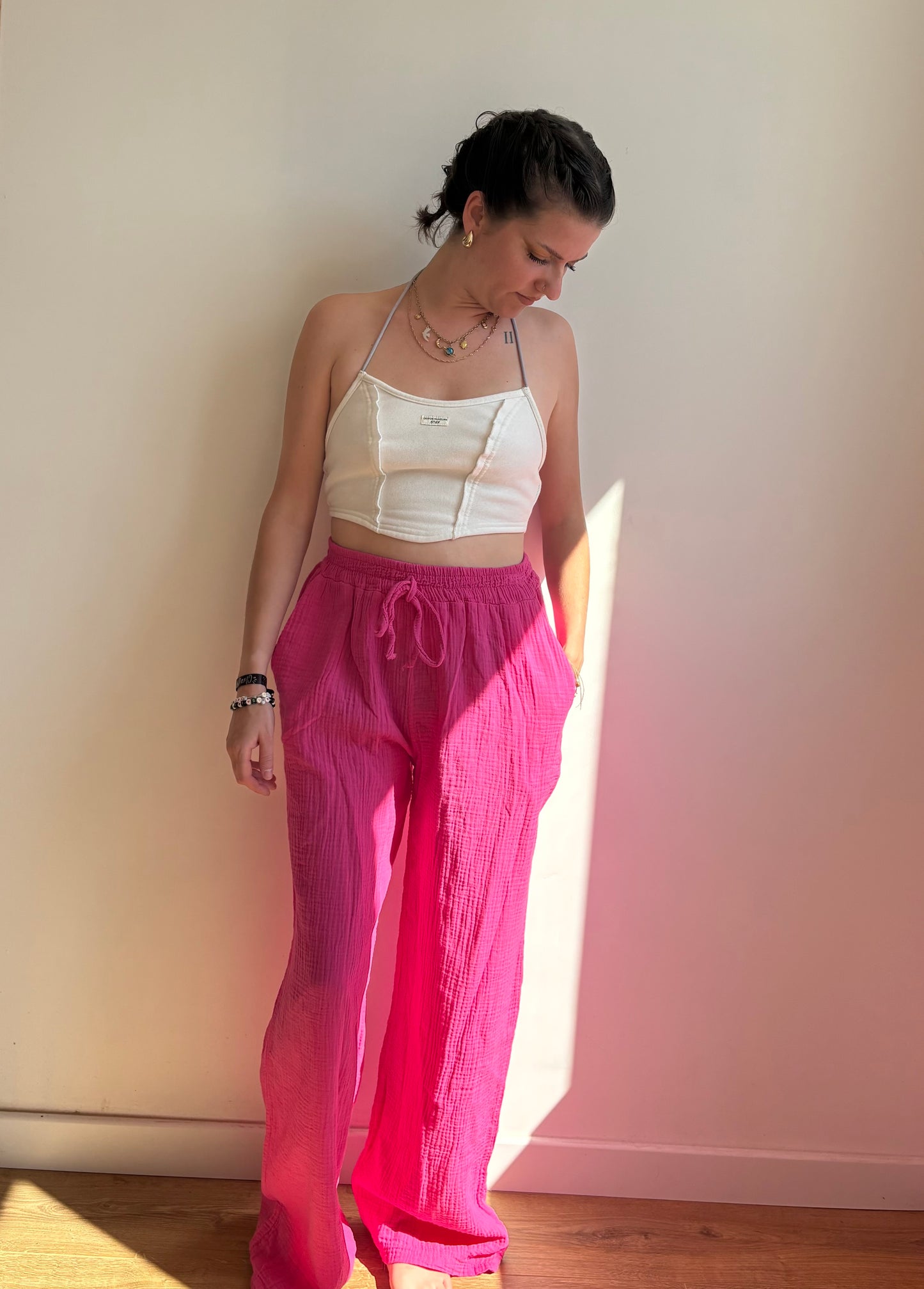 Pantalon gaz de coton - (5 coloris) 🌈