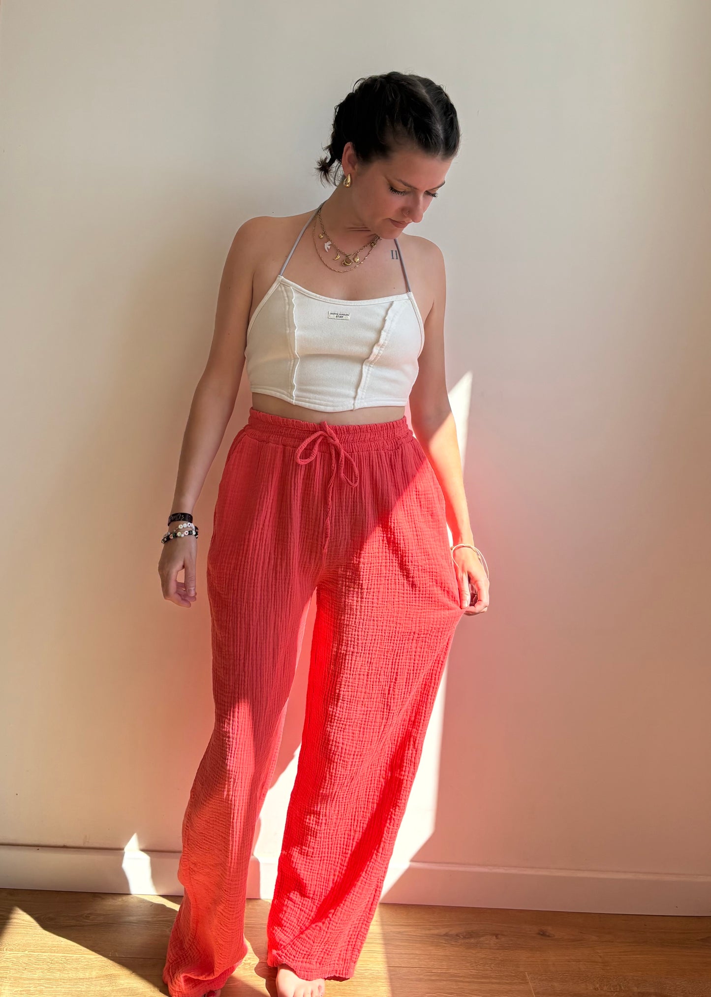 Pantalon gaz de coton - (5 coloris) 🌈