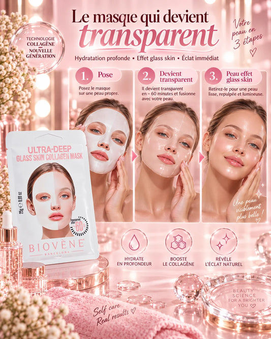 Masque Glass Skin Collagen – Biovène ✨