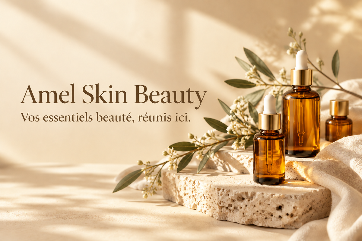 Bannière Amel Skin Beauty avec slogan